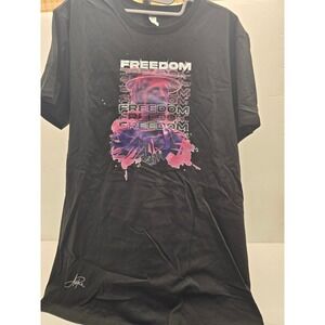Freedom Graphic T-Shirt 100% Cotton Artist Signed Tee Size M